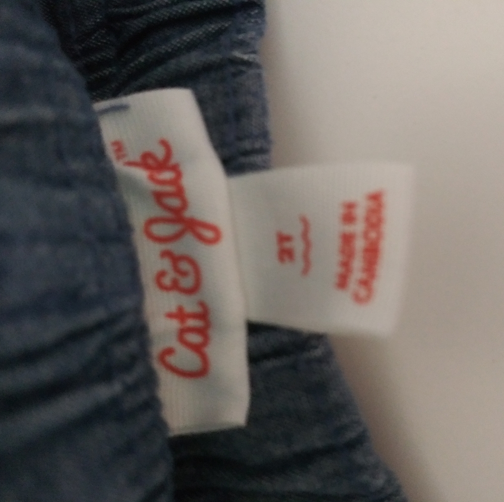 * Cat and Jack 2T. Blue Jean tie shorts toddler - Picture 4 of 5